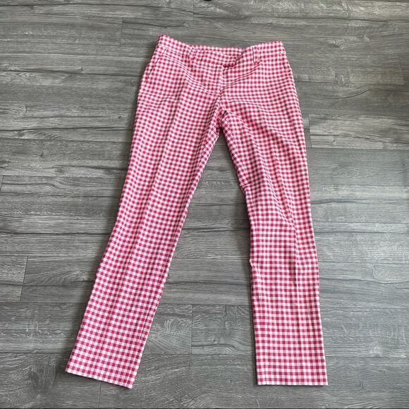 Revolve Cherry RED VALENTINO Check Plaid Trouser Pants - Picture 5 of 12